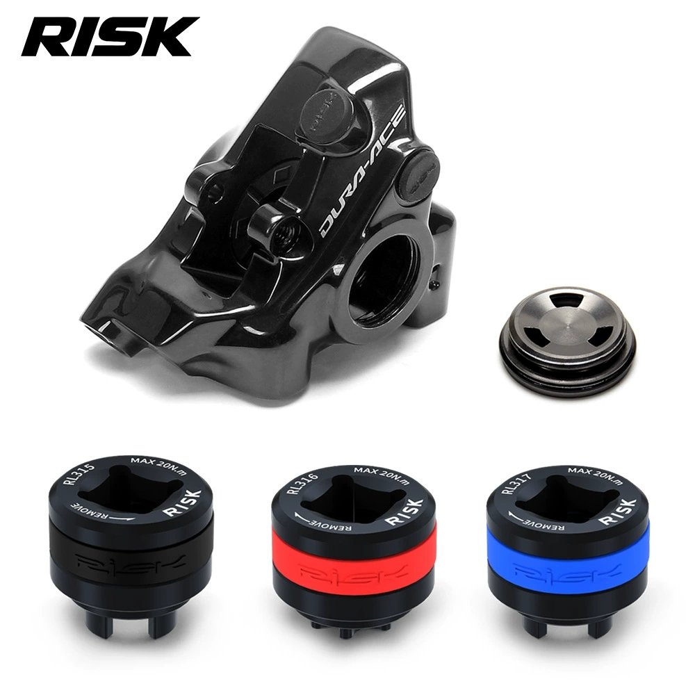 RISK Bicycle Hydraulic Disc Brake Caliper Piston Side Cover Removal Tool for Shimano XTR M9200 / M9220 / R9270