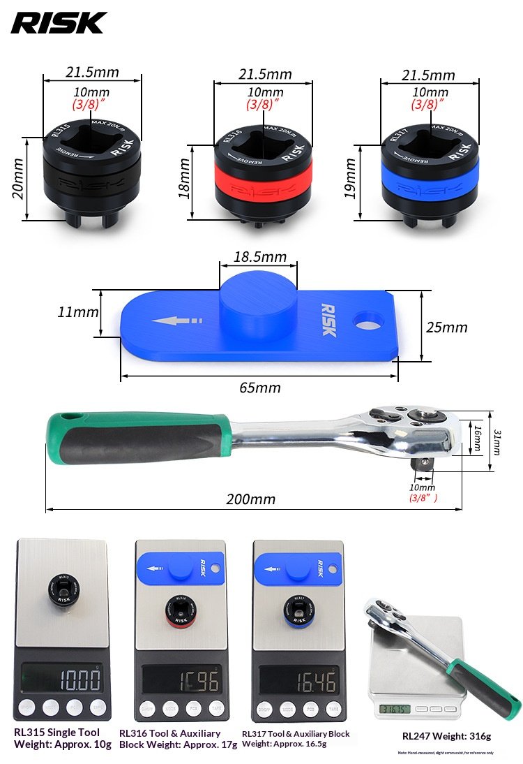 RISK Bicycle Hydraulic Disc Brake Caliper Piston Side Cover Removal Tool for Shimano XTR M9200 / M9220 / R9270