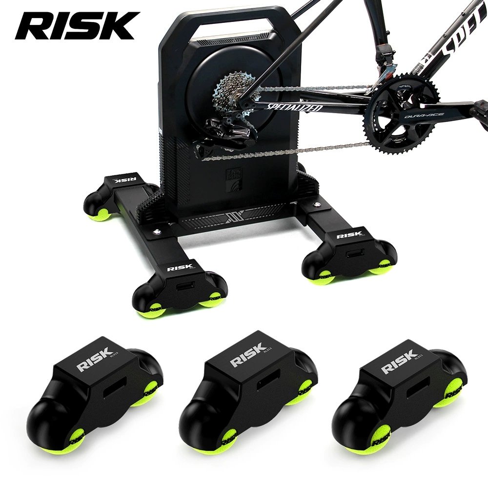 RISK Rocker Feet Base Kit for Indoor Bike Trainers – Shock-Absorbing Tennis Ball Pads for X2, X2 MAX, XX PRO Gen 1/Gen 2/Folding Models