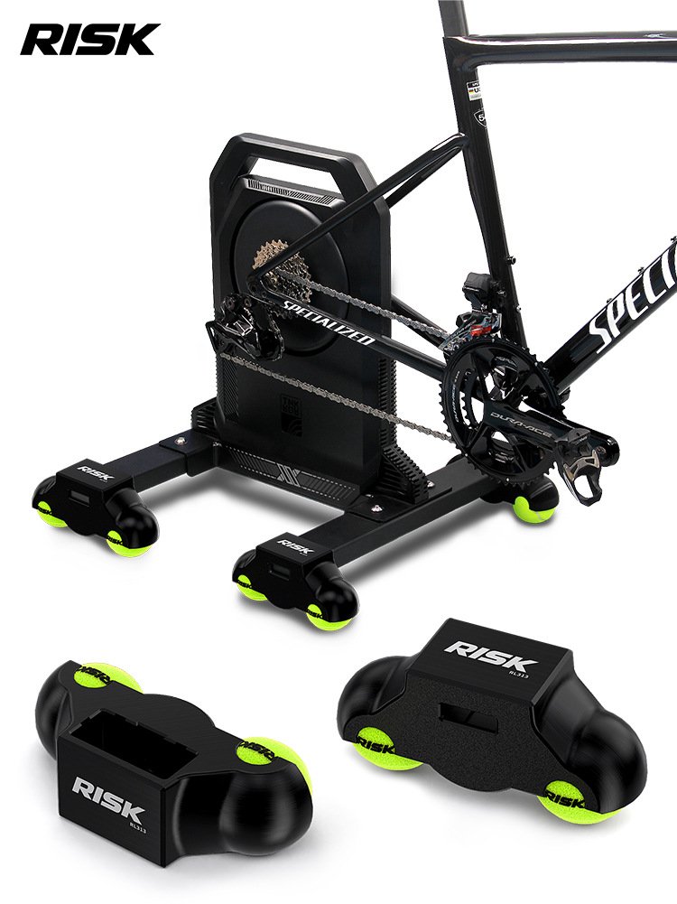 RISK Rocker Feet Base Kit for Indoor Bike Trainers – Shock-Absorbing Tennis Ball Pads for X2, X2 MAX, XX PRO Gen 1/Gen 2/Folding Models