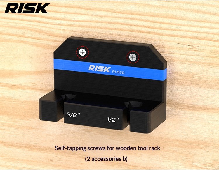 RISK RL327–RL330 Bicycle Bottom Bracket & Center Lock Anti-Drop Tool, Quick Release Retaining Fixture with Ratchet Wrench and Wall Storage Rack