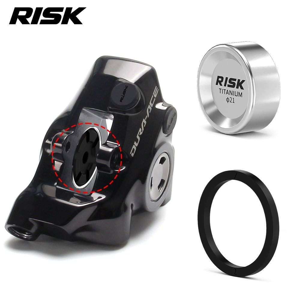 RISK RT146 Titanium Disc Brake Caliper Piston Repair Kit for Shimano R7170 R8170 R9270, Piston O-Rings, Reset Tool, Side Cover Tool and 3/8″ Ratchet Wrench