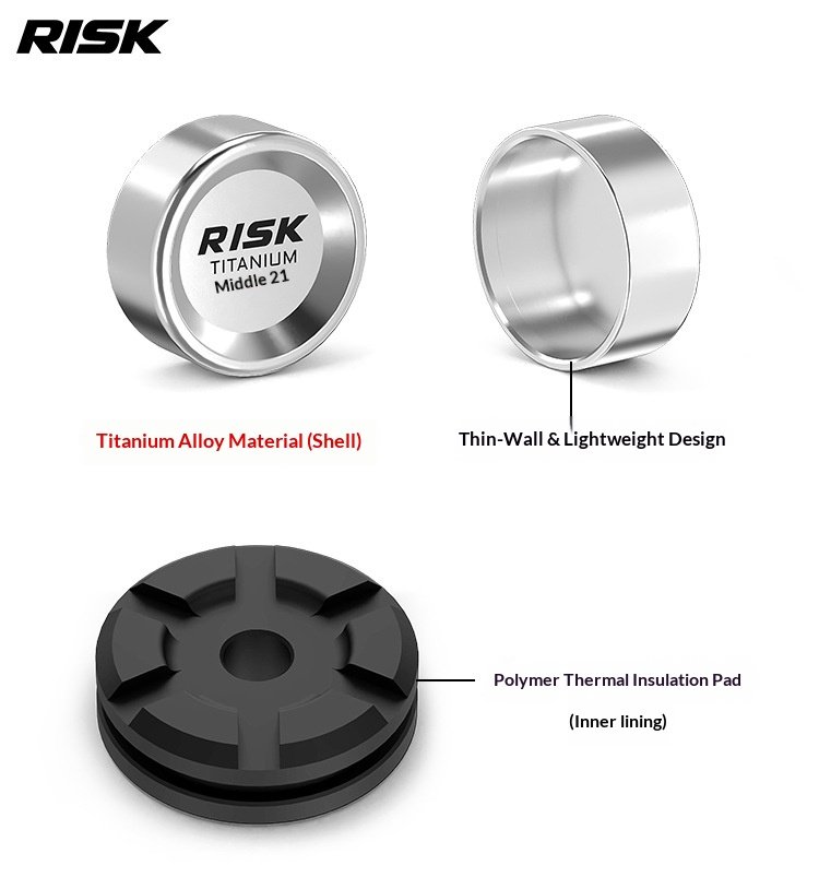 RISK RT146 Titanium Disc Brake Caliper Piston Repair Kit for Shimano R7170 R8170 R9270, Piston O-Rings, Reset Tool, Side Cover Tool and 3/8″ Ratchet Wrench