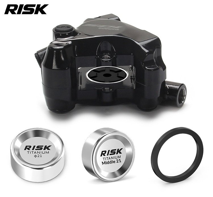RISK RT146 Titanium Disc Brake Caliper Piston Repair Kit for Shimano R7170 R8170 R9270, Piston O-Rings, Reset Tool, Side Cover Tool and 3/8″ Ratchet Wrench