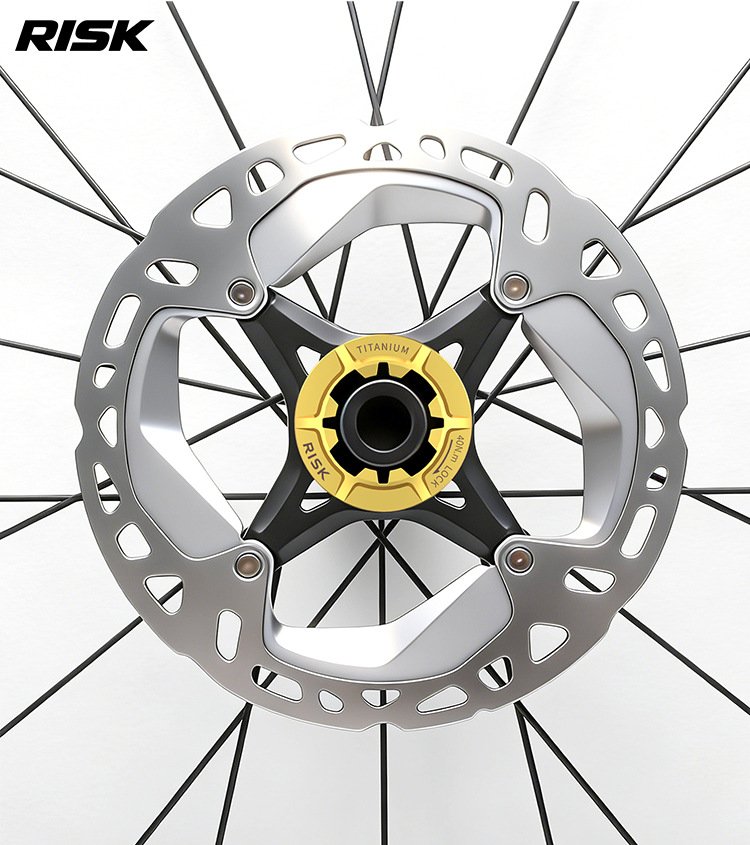 RISK RT144/RT145 Titanium Center Lock Disc Rotor Lockring with Washer, Internal & External Type for Road Bike Centerlock Hubs