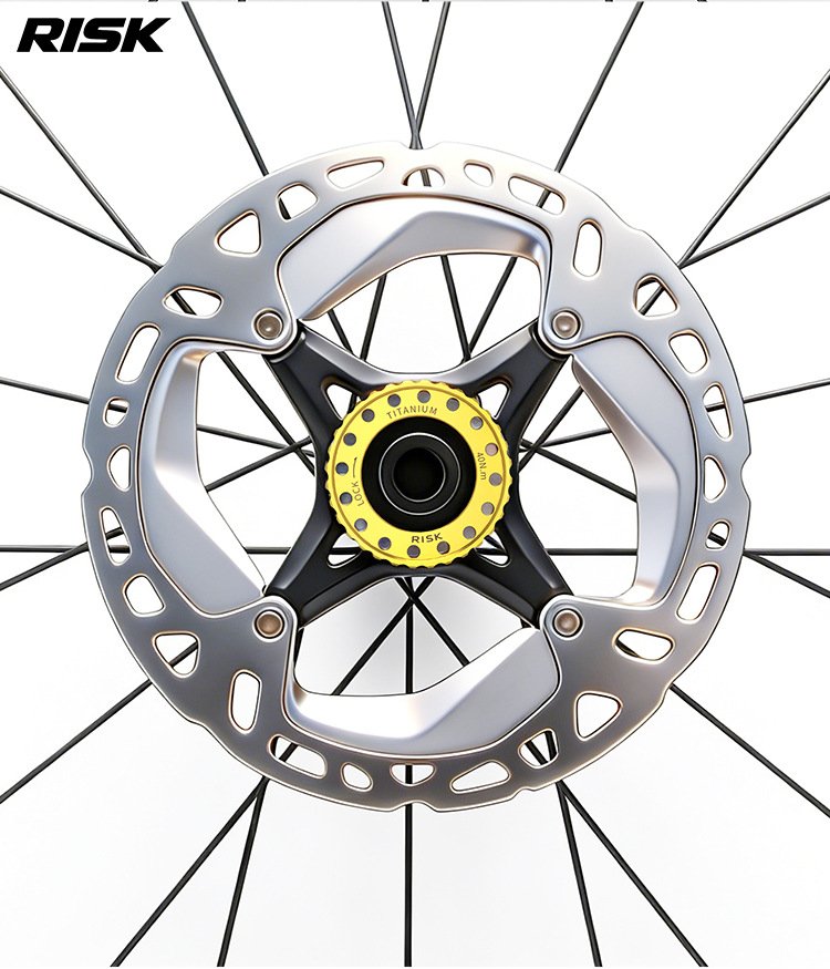 RISK RT144/RT145 Titanium Center Lock Disc Rotor Lockring with Washer, Internal & External Type for Road Bike Centerlock Hubs