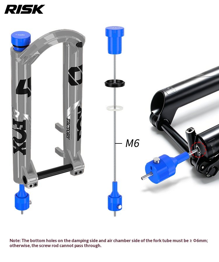 RISK RL332–RL341 Bicycle Suspension Fork Dust Seal Press Tool, Oil Seal Installation Tool for 30/32/34/35/36/37/38/40mm Forks with Wall Storage Rack