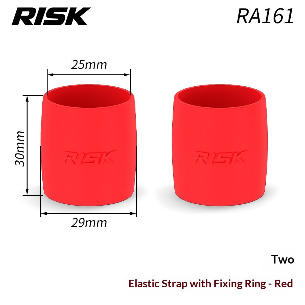 RISK RA161 Silicone Road Bike Handlebar Tape Finishing Rings Elastic Bar Tape End Bands – 2 Pcs