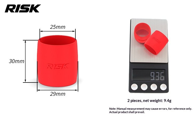 RISK RA161 Silicone Road Bike Handlebar Tape Finishing Rings Elastic Bar Tape End Bands – 2 Pcs