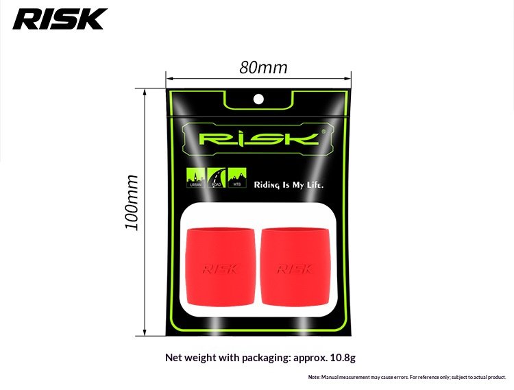 RISK RA161 Silicone Road Bike Handlebar Tape Finishing Rings Elastic Bar Tape End Bands – 2 Pcs