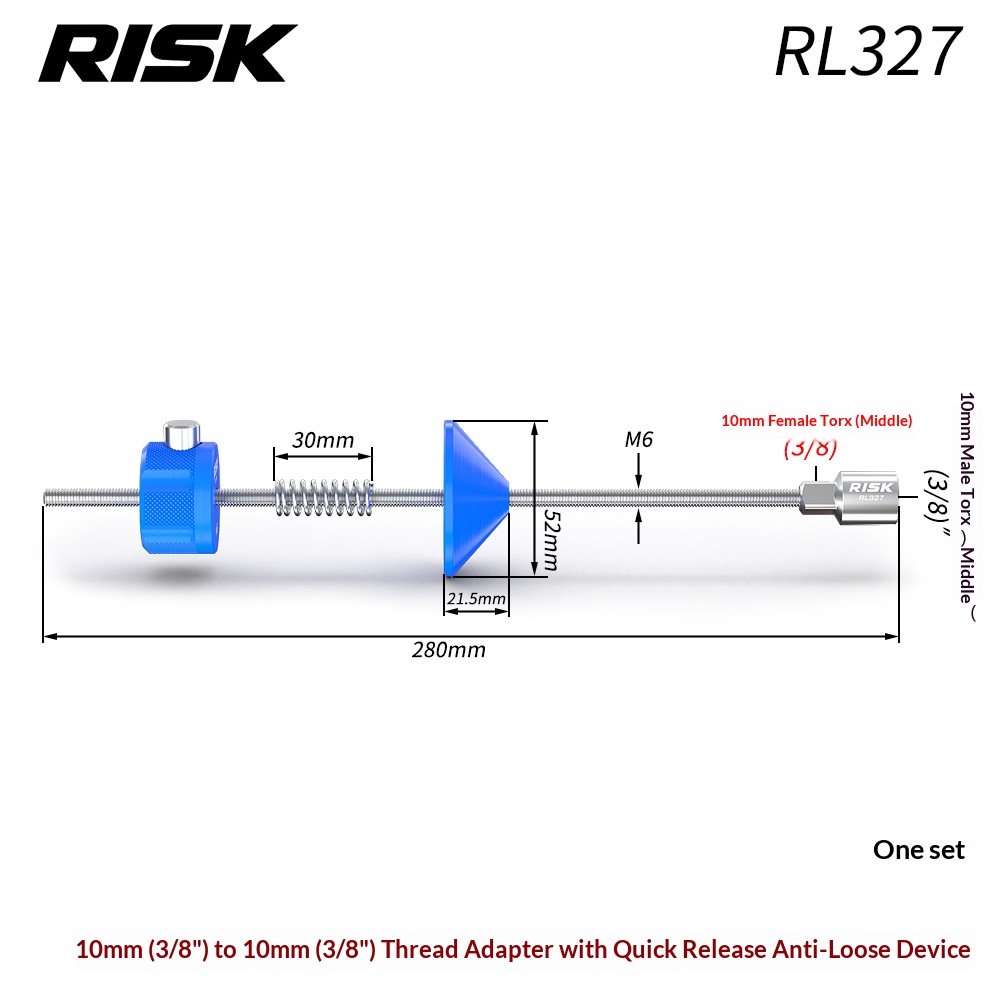 RISK RL345-346 Bike Centerlock Disc Rotor Lockring Removal Socket Tool for 44mm 16-Notch BB52 RS500 GXP Bottom Bracket