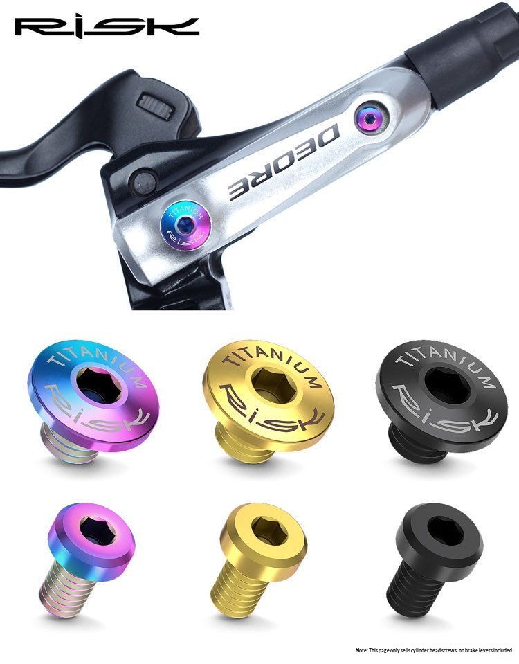 RISK RT062/RT063 Titanium Brake Lever Oil Reservoir Cover Screws for Shimano XT XTR M615 M675 M785 M8000 Hydraulic Disc Brakes