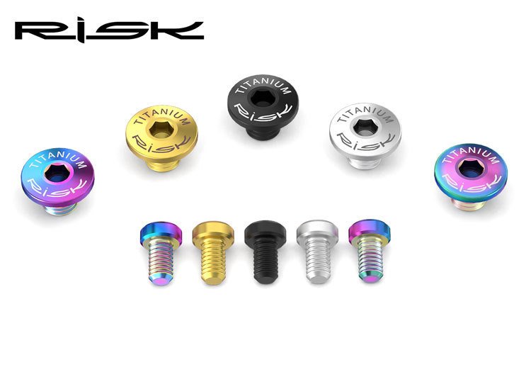 RISK RT062/RT063 Titanium Brake Lever Oil Reservoir Cover Screws for Shimano XT XTR M615 M675 M785 M8000 Hydraulic Disc Brakes