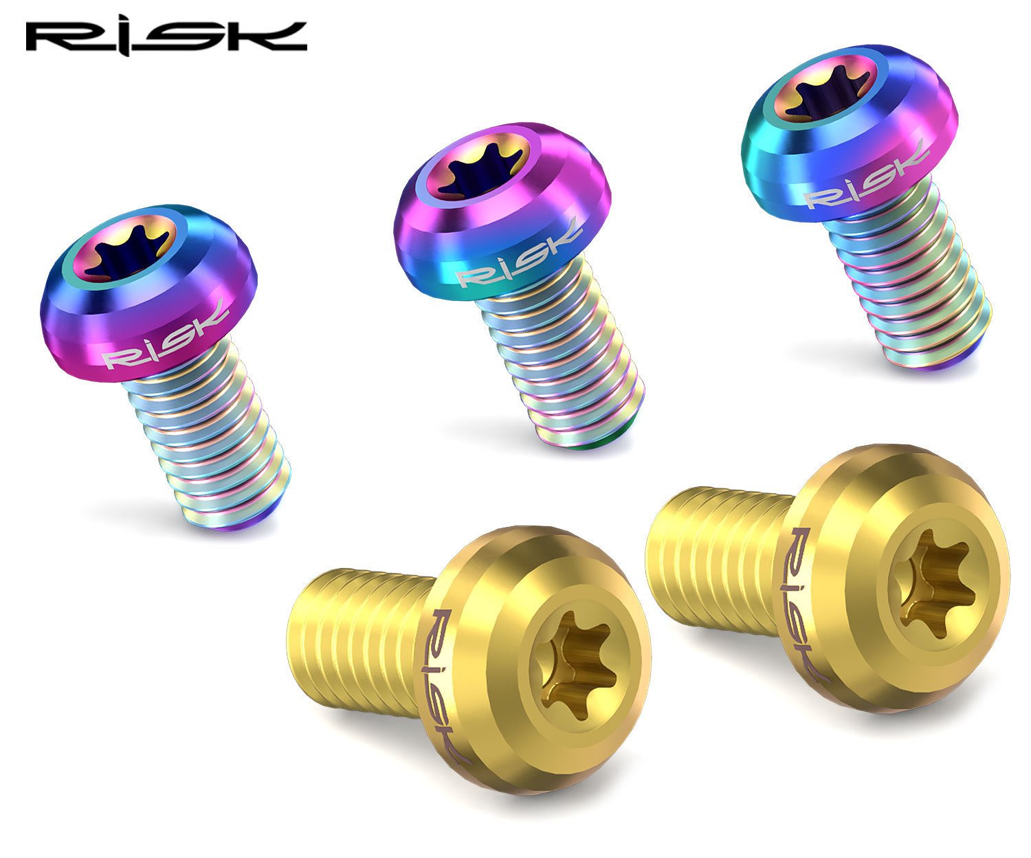 RISK RT013 Titanium M5x10mm T25 Disc Brake Rotor Bolts 12PCS