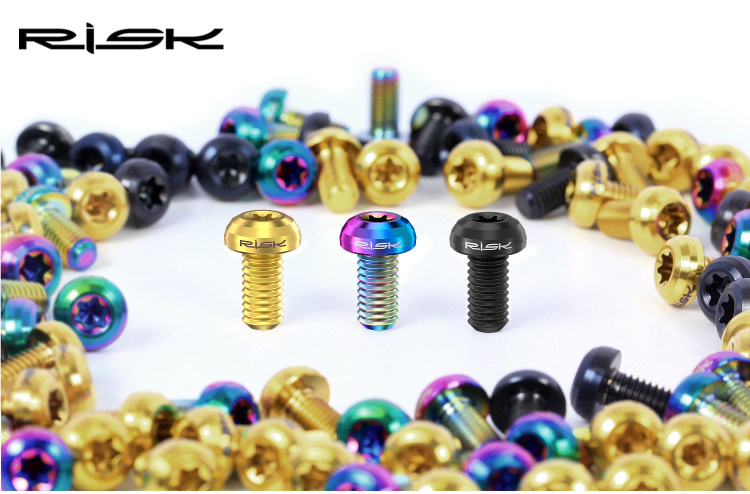 RISK RT013 Titanium M5x10mm T25 Disc Brake Rotor Bolts 12PCS