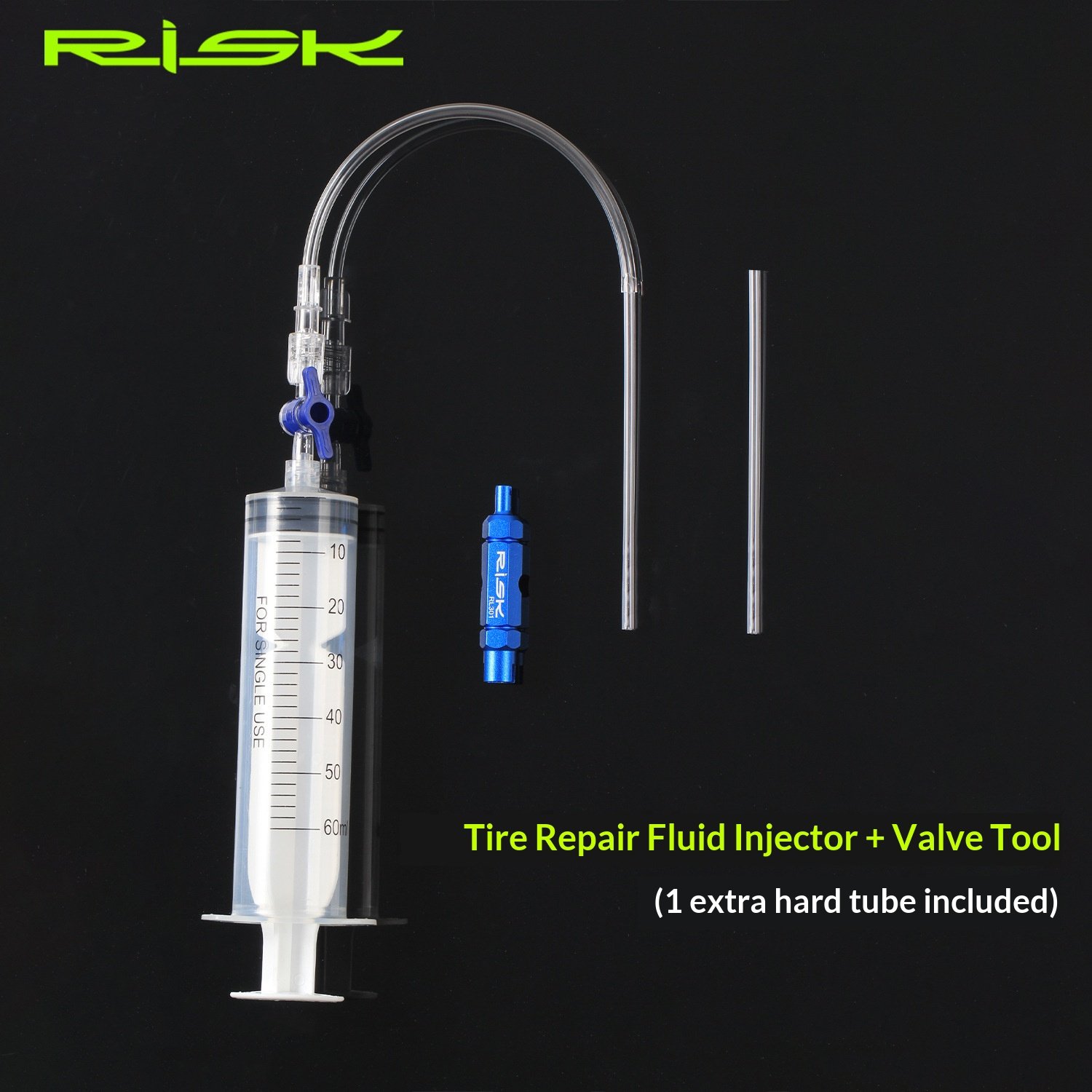 RISK RL225 Tubeless Tire Sealant Injector Syringe Kit for Road & MTB Bikes