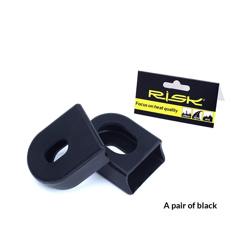 RISK RA139 Silicone Bike Crank Arm Protector Covers for Road & MTB, 1 Pair