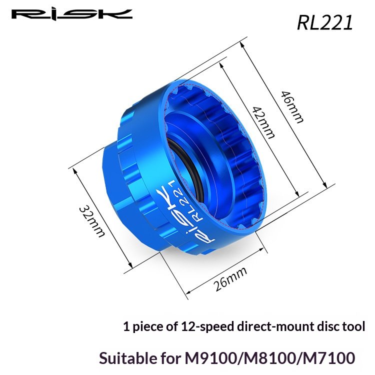 RISK RL221 12-Speed Direct Mount Chainring Lockring Tool for M9100/M8100/M7100