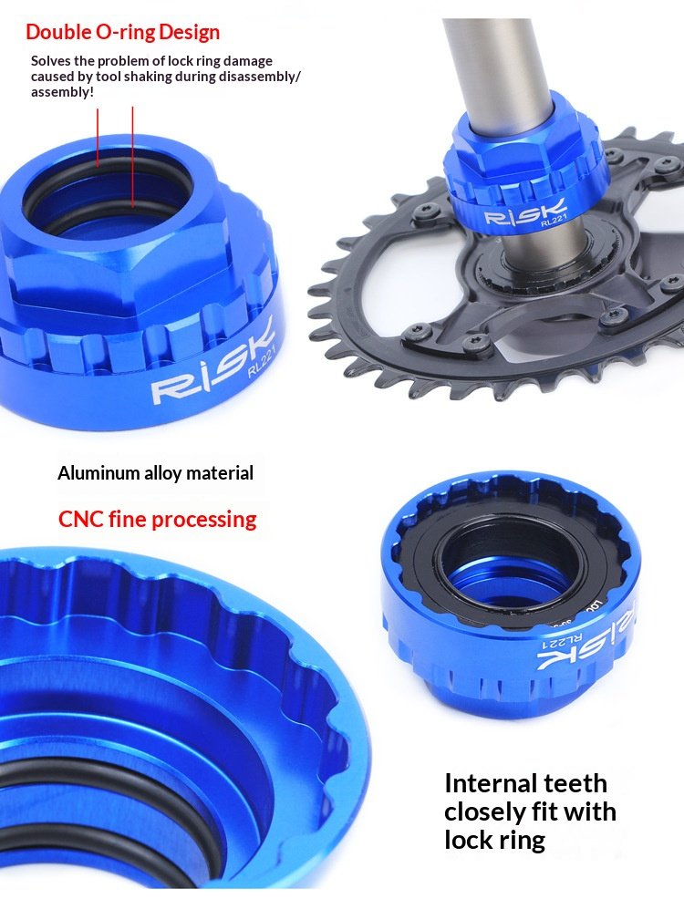 RISK RL221 12-Speed Direct Mount Chainring Lockring Tool for M9100/M8100/M7100