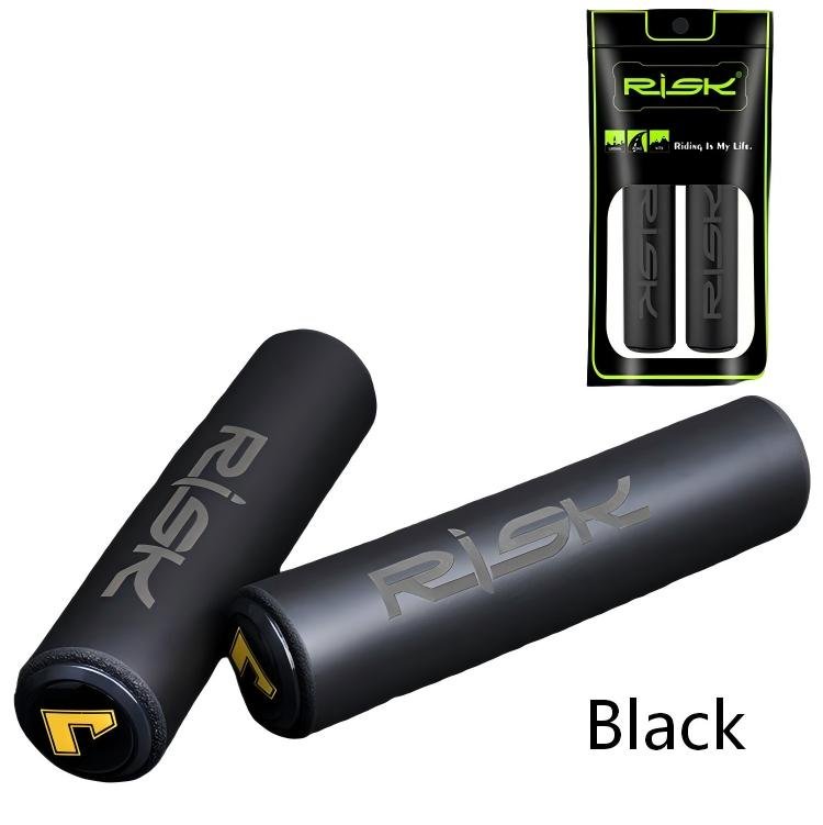 RISK RA151 Foam Bike Handlebar Grips with Bar End Plugs for 22.2mm Bars