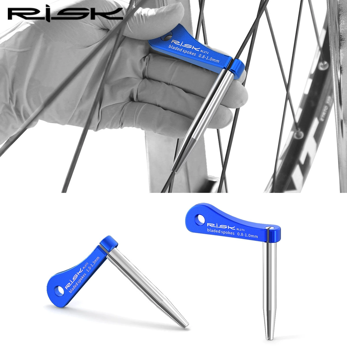 RISK RL271/RL272 Bladed Spoke Holder Tool for Aero Bicycle Spokes
