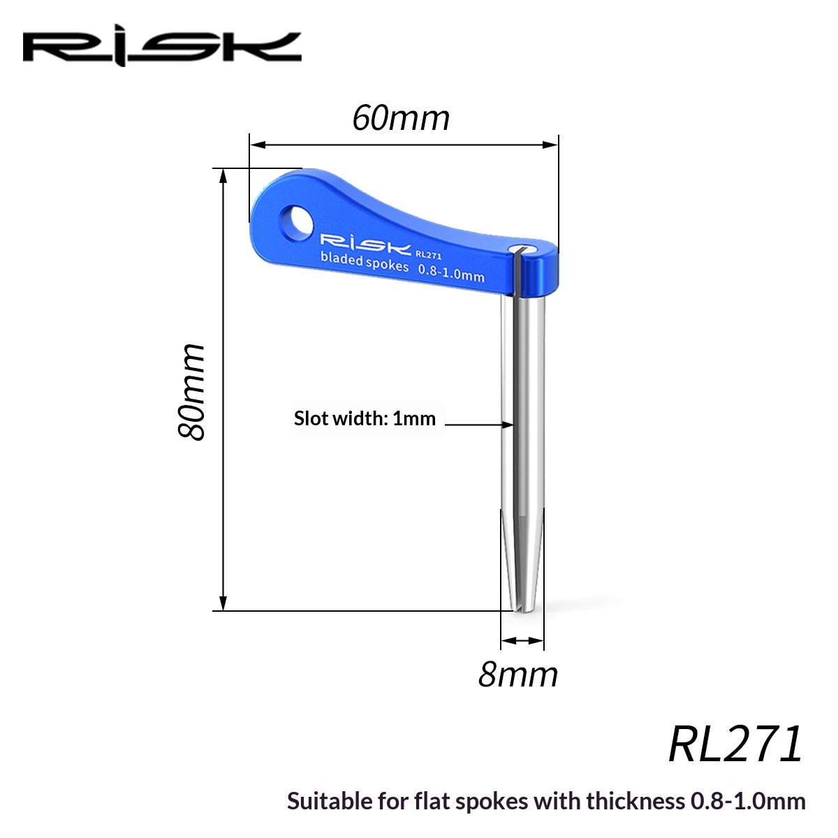 RISK RL271/RL272 Bladed Spoke Holder Tool for Aero Bicycle Spokes