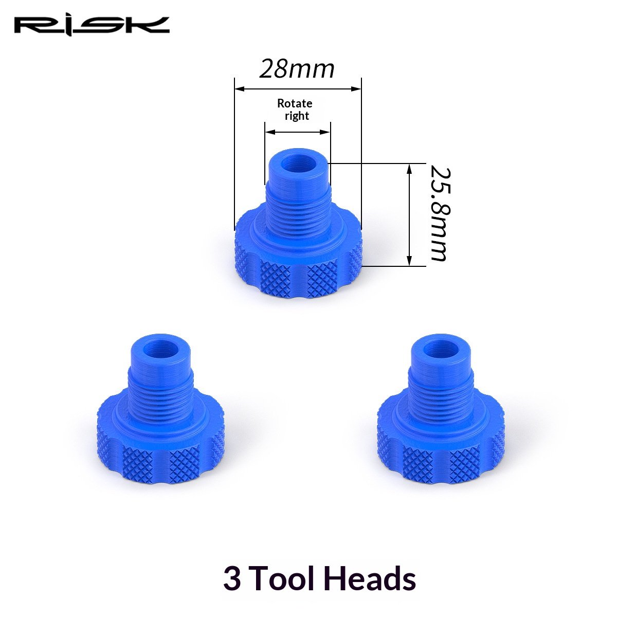 RISK RL253 Bicycle Dummy Pedal Repair Tool, Right Thread Virtual Pedal for Drivetrain Adjustment with Spare Tool Head