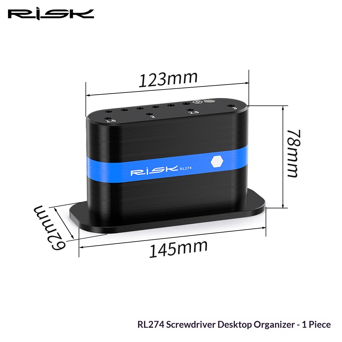 RISK RL273-RL282 Bike Hex Screwdriver Set Precision Allen Wrench Shafts & Storage Organizer Rack