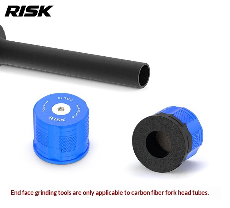 RISK RL351-353 Bike Carbon Fiber Fork Steerer Tube Facing Tool Headtube End Sander Chamfer Deburring Kit