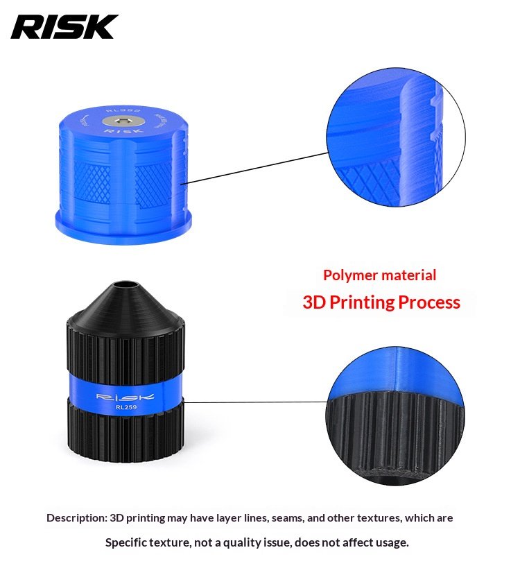 RISK RL351-353 Bike Carbon Fiber Fork Steerer Tube Facing Tool Headtube End Sander Chamfer Deburring Kit