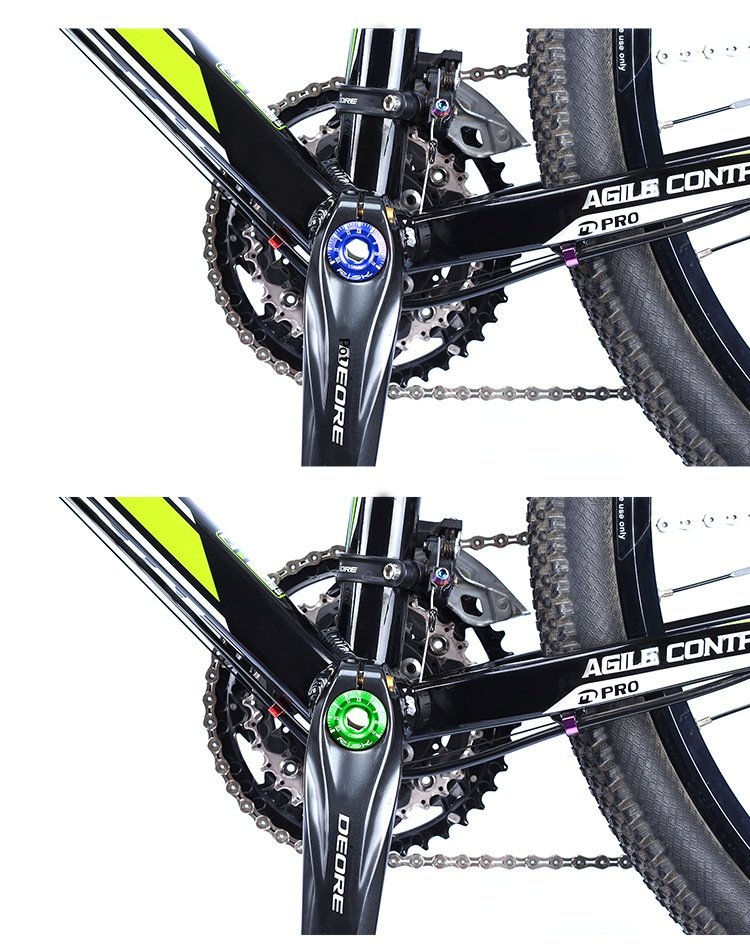 RISK 155 Aluminum Alloy Hollow Crank Arm Cap Bolt — M18/M20 × 9mm BB Bottom Bracket Dust Cover for Mountain & Road Bike, 10mm Hex Drive,