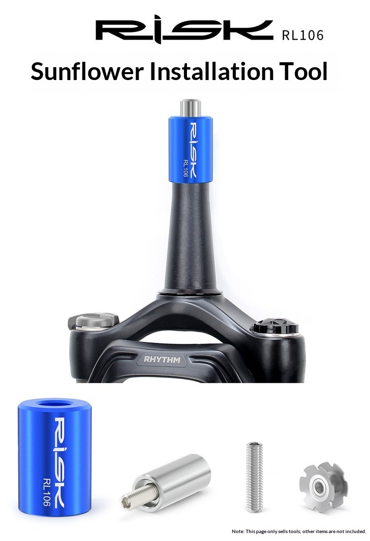 RISK RL106 Bicycle Fork Star Nut Installation Tool – Steel Star Fangled Nut Setter for 28.6mm MTB/Road Bike Steerer Tube