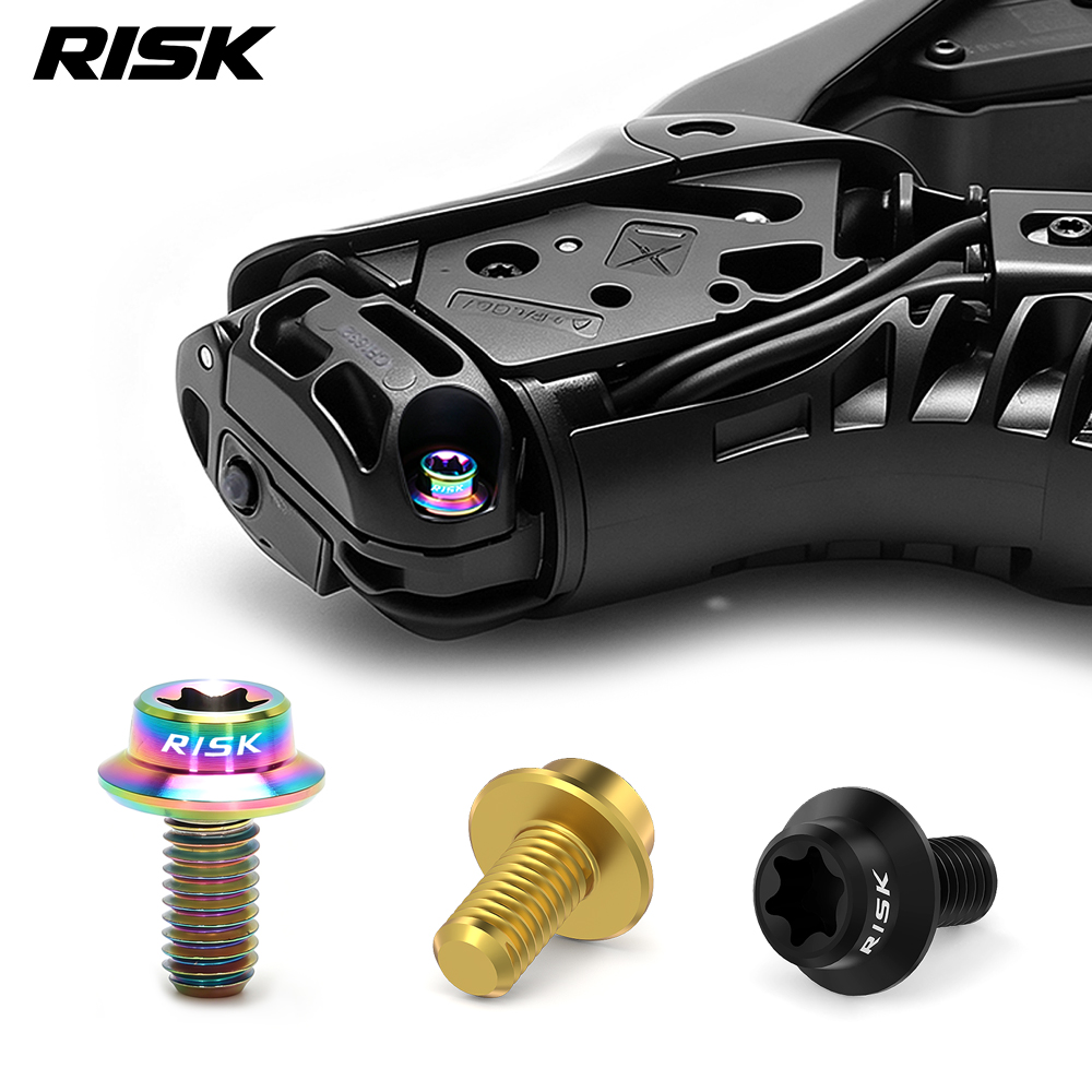 RISK RT151 Titanium Di2 Shifter Battery Cover Screws for R7170 / R8170 / R9270, M3×6mm, 2pcs, M3 × 6mm Thread size